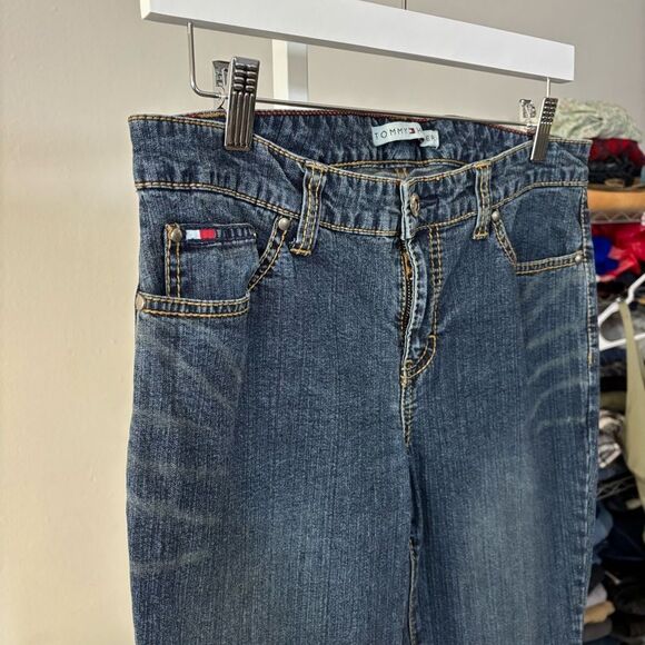 TOMMY HILFIGER Classic Blue Women's Jeans size 8 y2k 90s flare denim - Picture 5 of 13